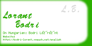 lorant bodri business card